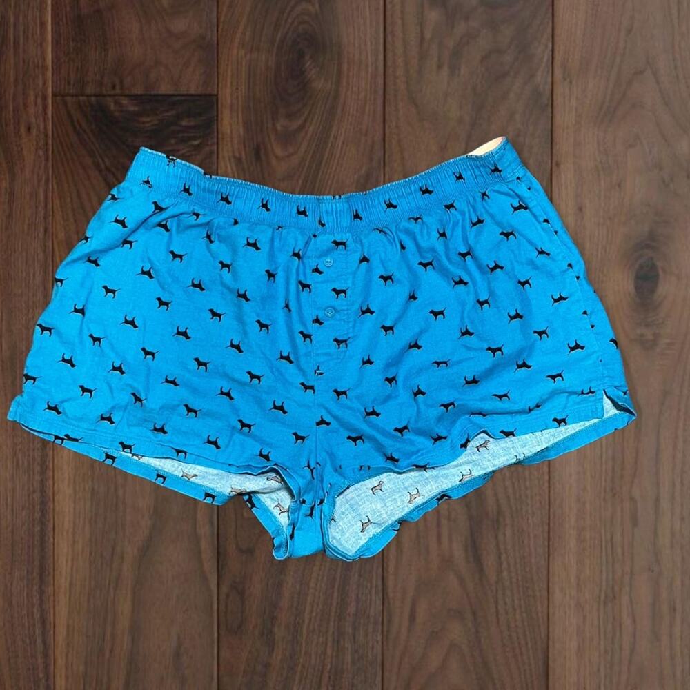 Y2k pink victorias secret pink blue shorts with small dog print